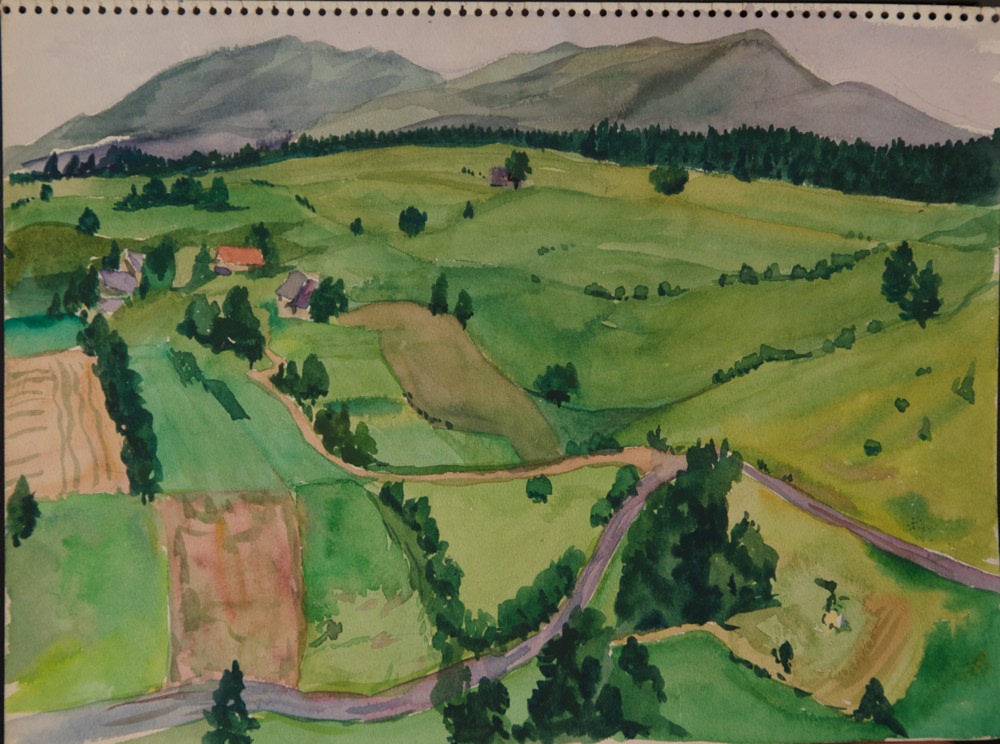 Marie Valade (non sign&eacute;), sans titre, ca.1970 - aquarelle sur papier 24x32 cm