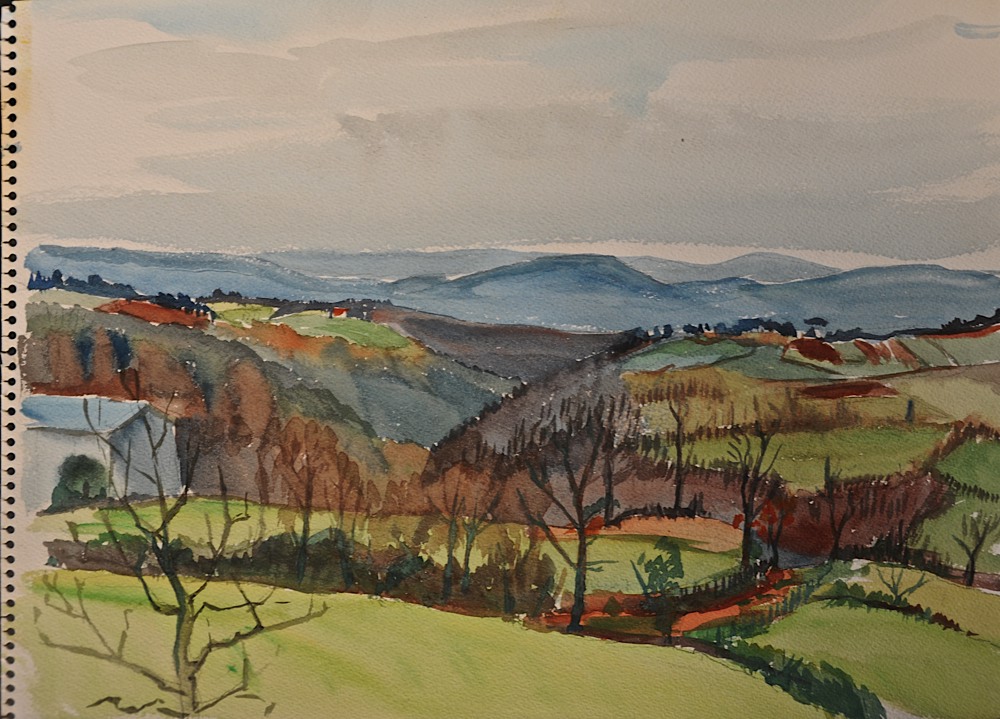 Marie Valade (non sign&eacute;), sans titre, ca.1970 - aquarelle sur papier 24x32 cm