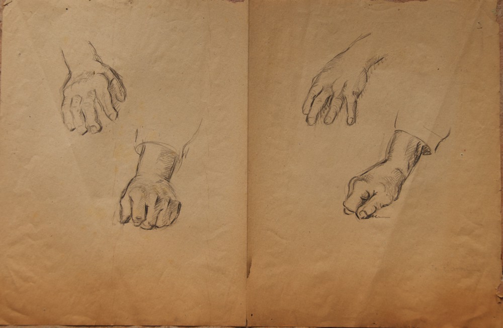 Marie Valade (non sign&eacute;), sans titre, ca.1945 - mine de plomb sur papier recto-verso (recto) 32x49 cm
