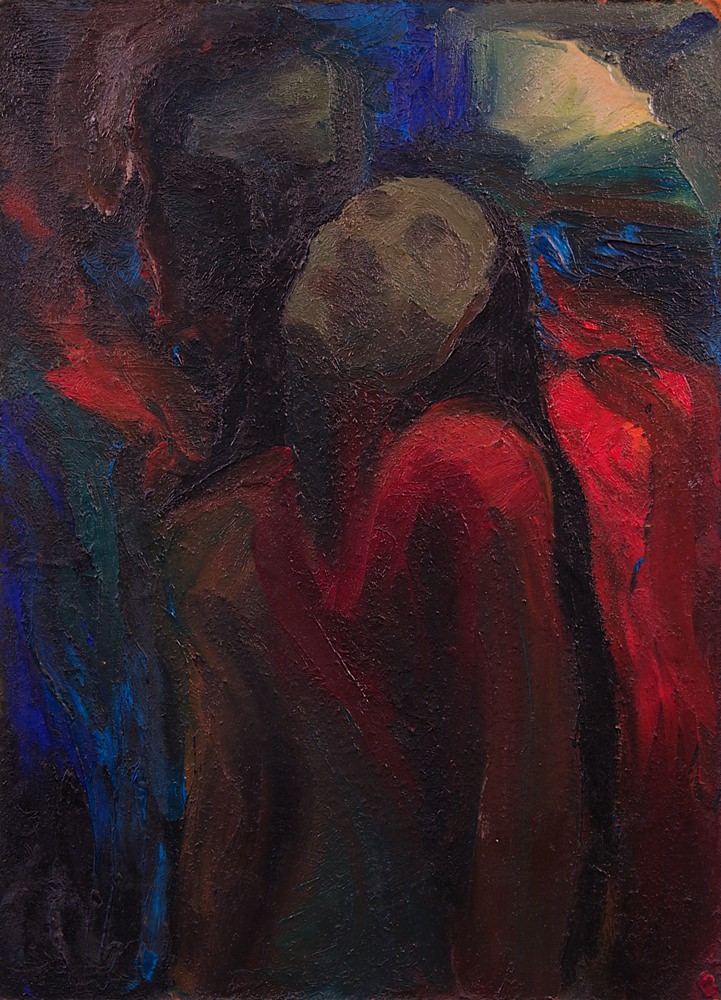 Marie Valade (non sign&eacute;), sans titre, ca.1950 - huile sur carton 33x24 cm