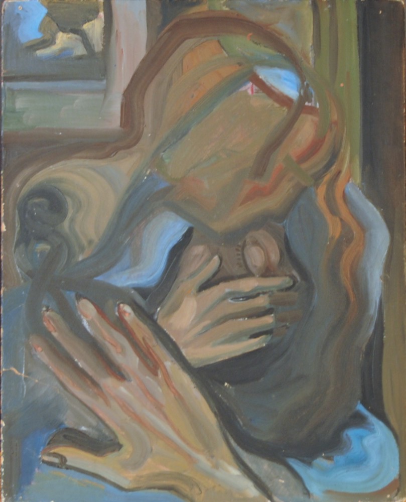 Marie Valade (non sign&eacute;), sans titre, ca.1960 - huile sur panneau 41x33 cm