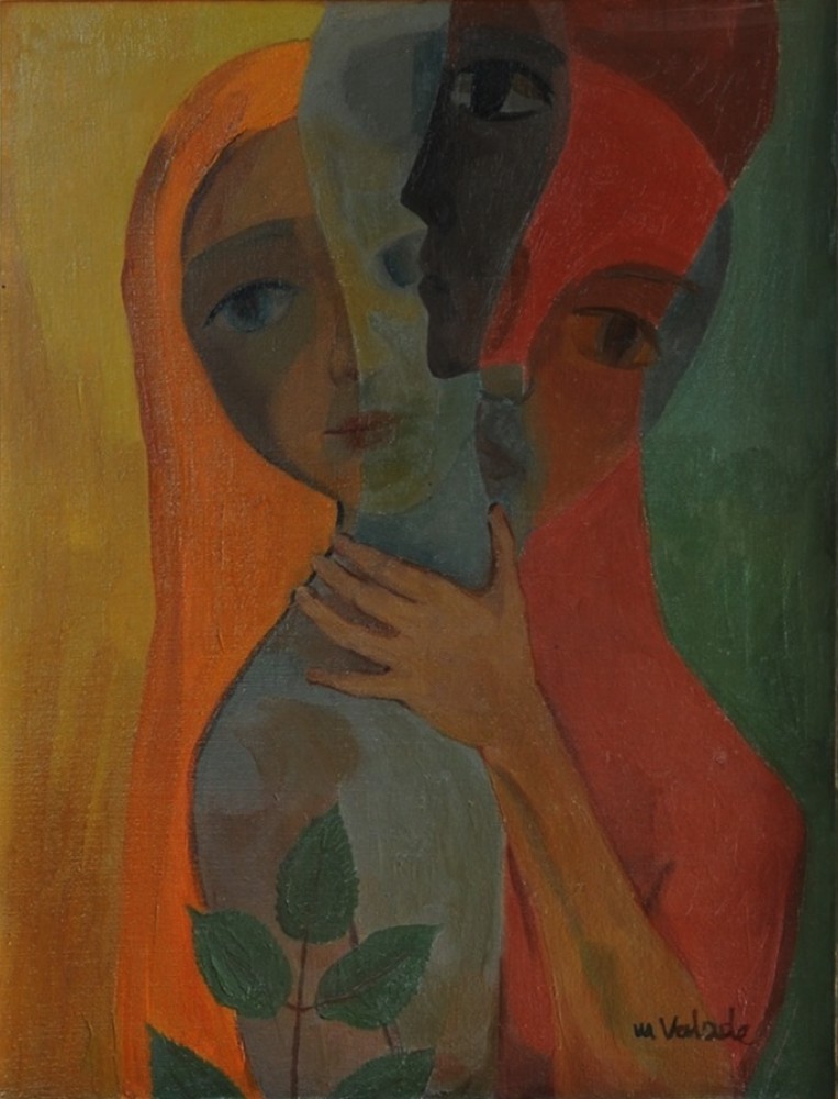 Marie Valade (non sign&eacute;), &ldquo;Psych&eacute;&rdquo;, 1964 - huile sur toile 41x33 cm