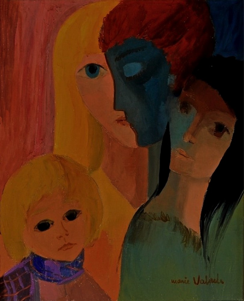 Marie Valade (sign&eacute; en bas &agrave; droite) &ldquo;Jeunesse&rdquo;, 1972 - huile sur toile 61x50 cm